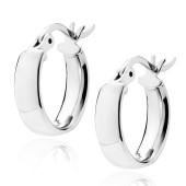 Cercei rotunzi argint Ø15 mm Classic Hoops DiAmanti KHV415R-DIA